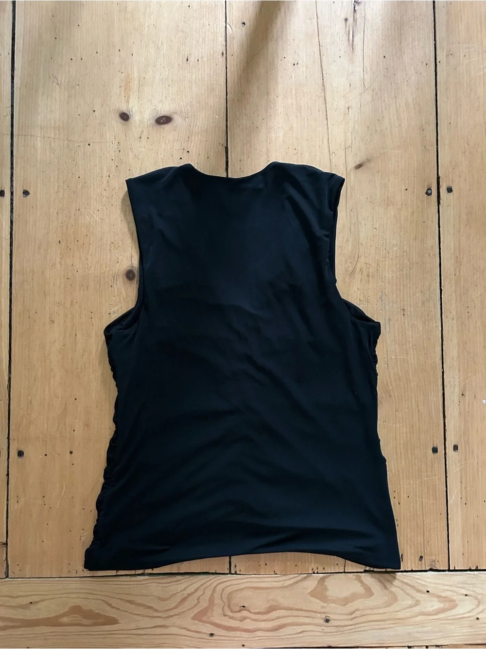 a new day Black Ruched V-Neck Tank Top